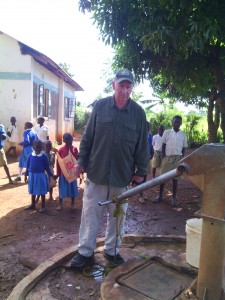 Roger at the Borehole